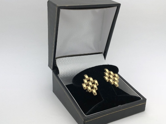 Womens 14k Solid Yellow Gold Clip-On Earrings