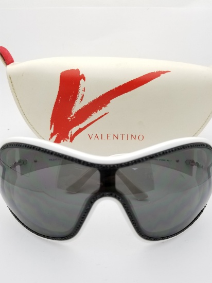 Authentic Valentino Mens White Made in Italy 5565/s Suglasses with Case