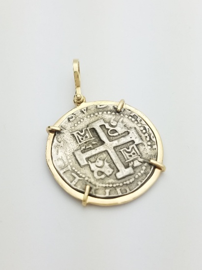 Vintage 14k Yellow Gold Bezel with Coin