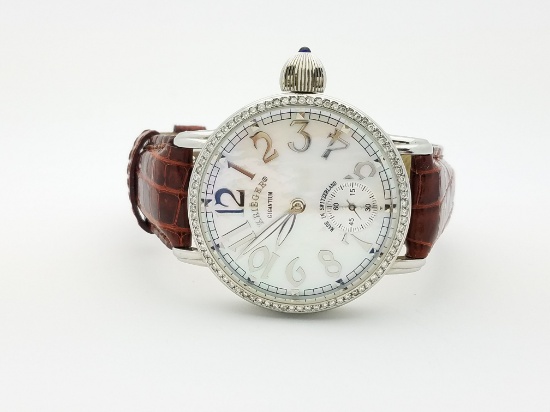 Mens Kreiger Gigantium K707 Jumbo Limited Edition St. Steel Diamond Bezel Watch with 4 Bands