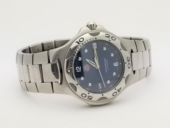 Mens Tag Heuer Blue Dial Stainless Steel Quartz 200m Watch