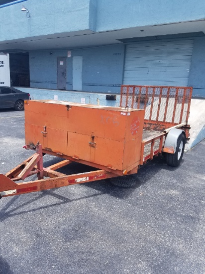 14' Foot Heavy Duty Utility Trailer with Tool Box