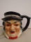 Vintage ceramic mug, man with a hat.