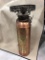 Antique brass metal Fire Extinguisherâ€™ reworked as a â€˜floor lampâ€™ base with an electrical cord