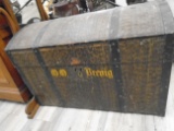 Large wooden chest.
