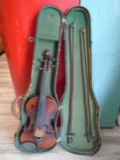 Antique Violin in a carrying case, includes 2 bows.