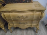 Pair of Antique wood painted nightstand with 2 drawers.