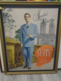 Vintage print ad by Capital Poster Service N.Y.C in a frame.