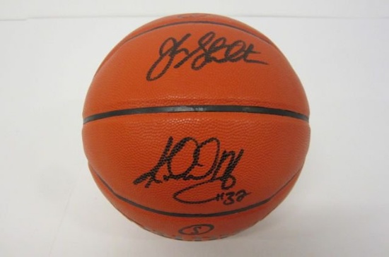 John Stockton, Karl Malone Utah Jazz signed autographed basketball Certified COA