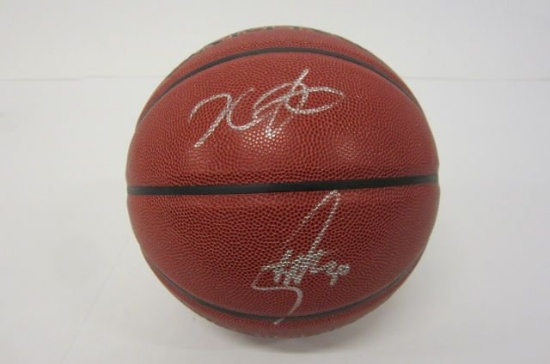 Stephen Curry, Kevin Durant Golden State Warriors signed autographed basketball Certified COA