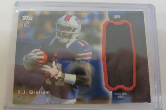 T.J. Graham Buffalo Bills Piece of Game Used Jersey Card