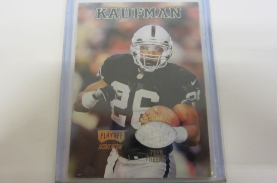 Napoleon Kaufman Oakland Raiders Piece of Game Used Jersey Card