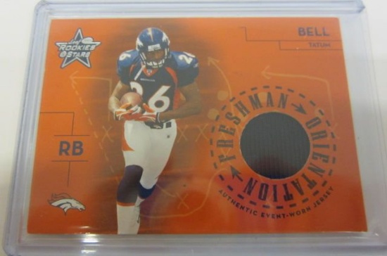 Tatum Bell Denver Broncos Piece of Game Used Jersey Card 460/500