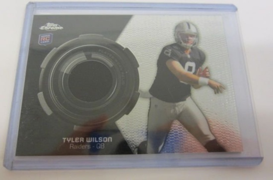 Tyler Wilson Oakland Raiders Piece of Game Used Jersey Card