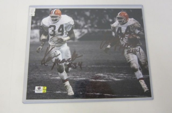 Earnest Byner Kevin Mack Cleveland Browns signed autographed 8x10 color photo Certified COA