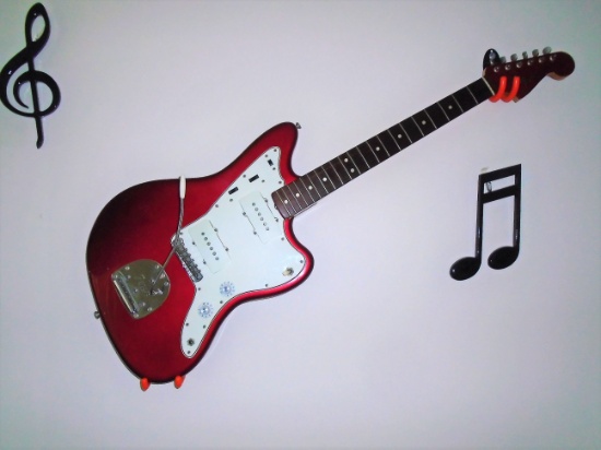 Fender Jazzmaster electric guitar with carrying case