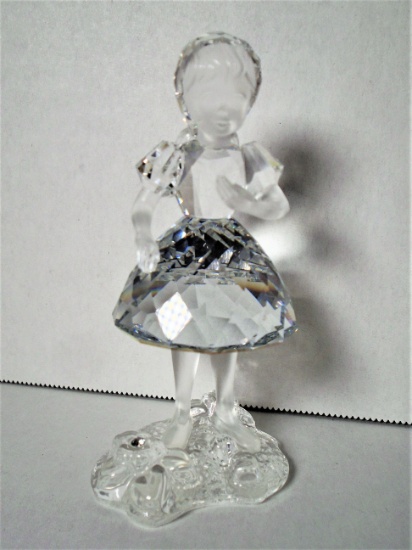 Swarovski crystal little girl fish figurine.
