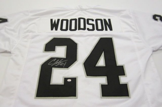 Charles Woodson OaklandÂ RaidersÂ signed autographedÂ Jersey Certified COA