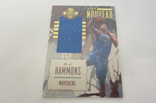 A.J. Hammons Dallas Mavericks Piece of Game Used JerseyCard.