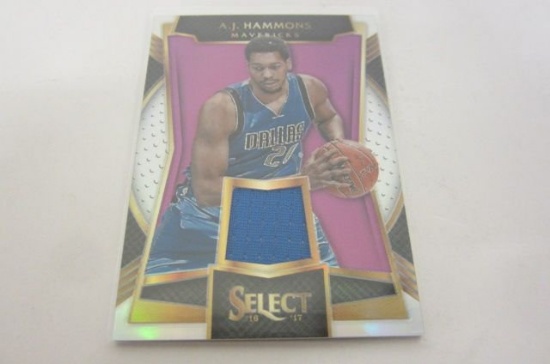 A.J. Hammons Dallas Mavericks Piece of Game Used JerseyCard. 4/99