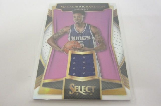 Malachi Richardson Sacramento Kings Piece of Game Used Jersey Card. 21/99