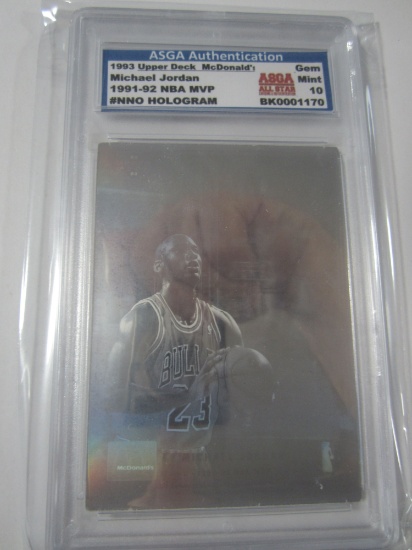 1993 UPPER DECK MCDONALD'S HOLOGRAM MICHAEL JORDAN BULLS GEM MINT 10