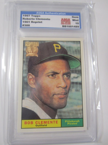 1961 TOPPS ROBERTO CLEMENTE PIRATES 97 REPRINT GEM MINT 10