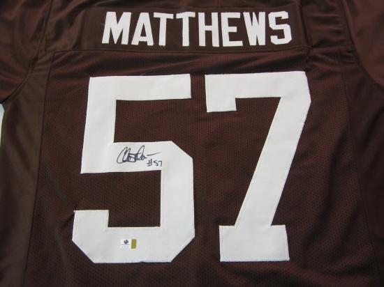 Clay Matthews Sr Cleveland Browns signed autographed Jersey Certified Coa