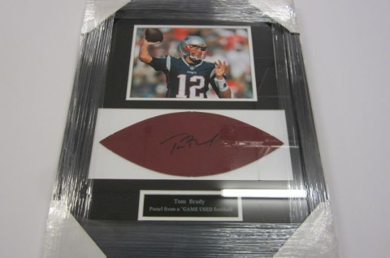 Tom Brady New England Patriots signed autographed Framed Football Panel Certified Coa