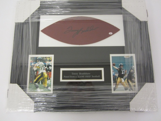 Terry Bradshaw Pittsburgh Steelers signed autographed Framed Football Panel Certified Coa