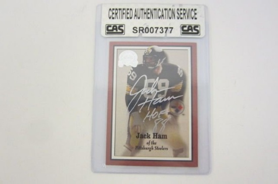 Jack Ham Pittsburgh Steelers signed autographed Trading Card Certified Coa