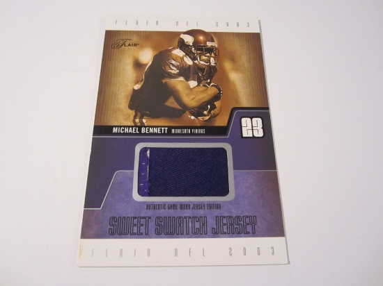 Michael Bennett Minnesota Vikings Piece of Game Used Memorabilia Card