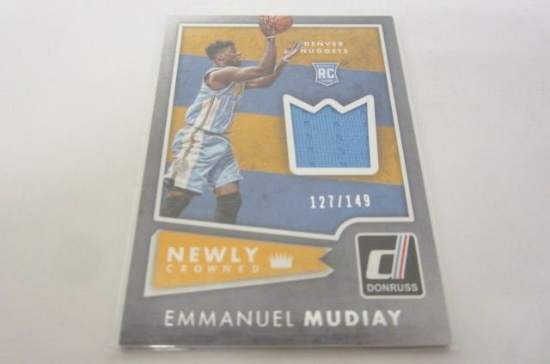 Emmanuel Mudiay Denver Nuggets Piece of Game Used JerseyCard. 127/149