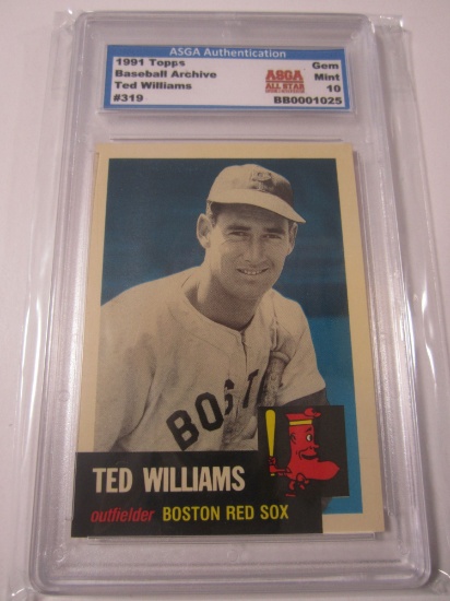 Ted Williams Boston Red Sox 1991 Topps Baseball Archive #319 Gem Mint 10 Baseball Card