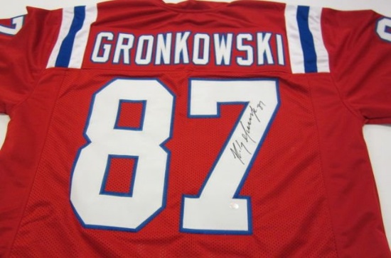 Rob Gronkowski New England Patriots signed autographed football jersey Certified COA