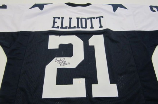 Ezekiel Elliott Dallas Cowboys signed autographed football jersey Certified COA