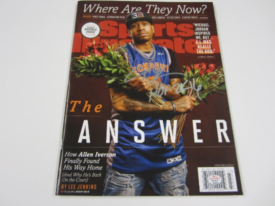 Allen Iverson Philadelphia 76ers signed autographed Sports Illustrated magazine Certified COA