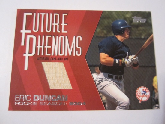 2004 Topps Traded & Rookies Baseball Eric Duncan Game Used Bat Yankees