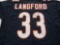 Jeremy Langford Chicago Bears signed autographed Blue Jersey Certified Coa