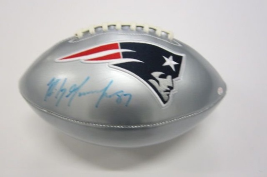 Rob Gronkowski New England Patriots signed autographed Logo Football Certified Coa