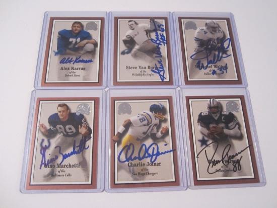Charlie Jointer,Herschel Walker and 4 Others signed autographed Lot of 6 Greats Of The Game Trading
