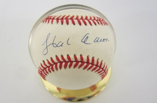 Hank Aaron Atlanta Braves signed autographed Baseball Certified Coa