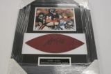Walter Payton Chicago Bears signed autographed Professionally Framed Game Used Football Panel Certif