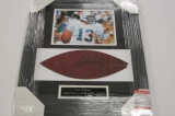 Dan Marino Miami Dolphins signed autographed Professionally Framed Game Used Football Panel Certifie