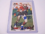 Jerry Rice San Francisco 49ers signed autographed Topps 500 Football Trading Card Certified Coa