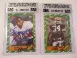 Ernest Byner & Kevin Mack Cleveland Browns signed autographed Lot of 2 Topps Trading Cards Certified