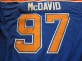 Connor McDavid Edmonton Oilers signed autographed Blue Jersey Certified Coa