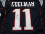 Julian Edelman New England Patriots signed autographed Blue Jersey Certified Coa