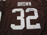 Jim Brown Cleveland Browns signed autographed Brown Jersey Certified Coa