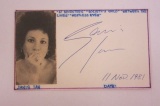 Janis Ian singer songwriter signed autographed 3x5 index card Certified COA